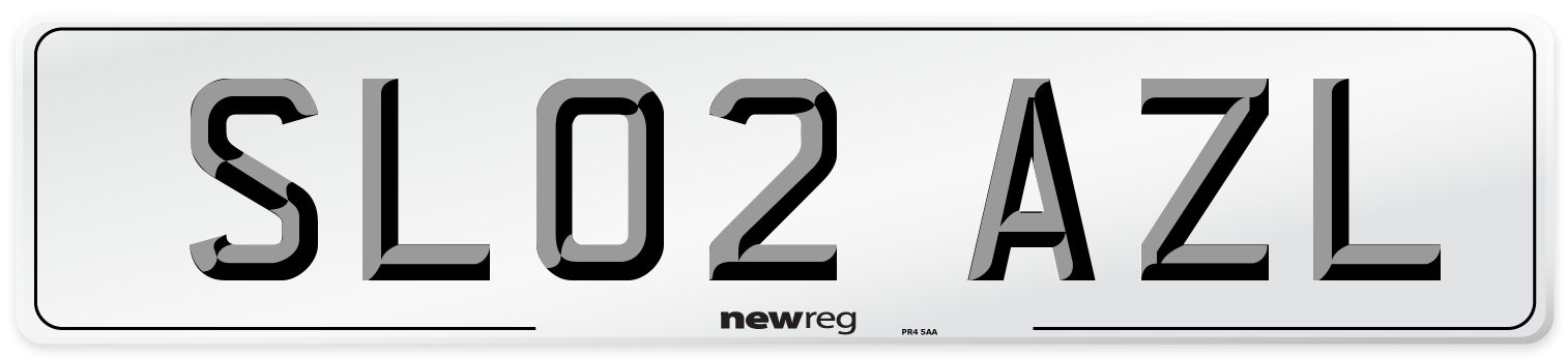 SL02 AZL Number Plate from New Reg